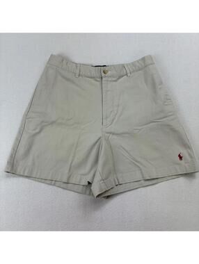 Vintage Polo Sport Ralph Lauren Chino Shorts Women Size 10 Tan